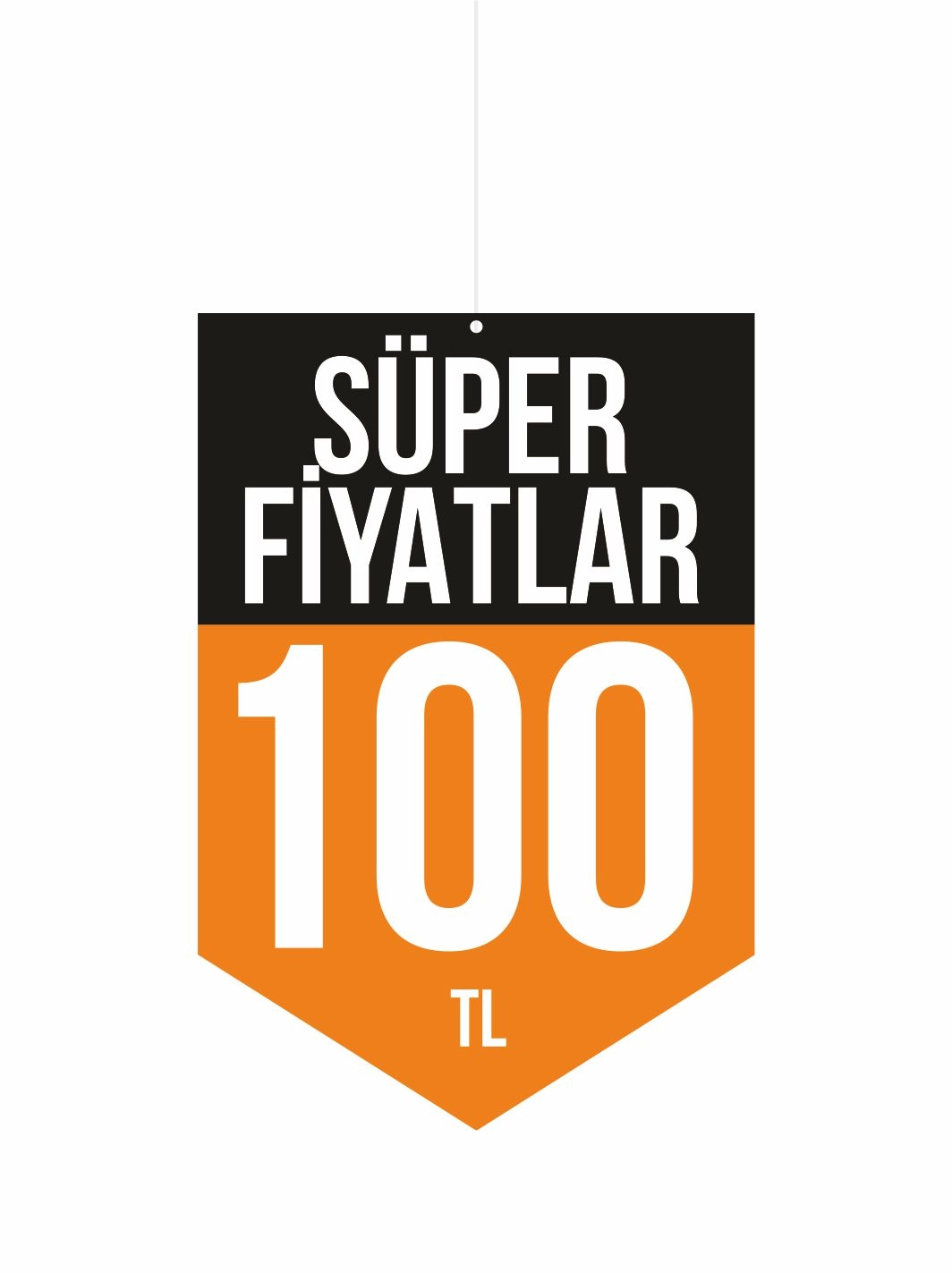 Süper Fiyatlar 100 TL Mağaza Dönkart Foreks Levha 30x20 cm | 3 mm PVC Foreks Tabela