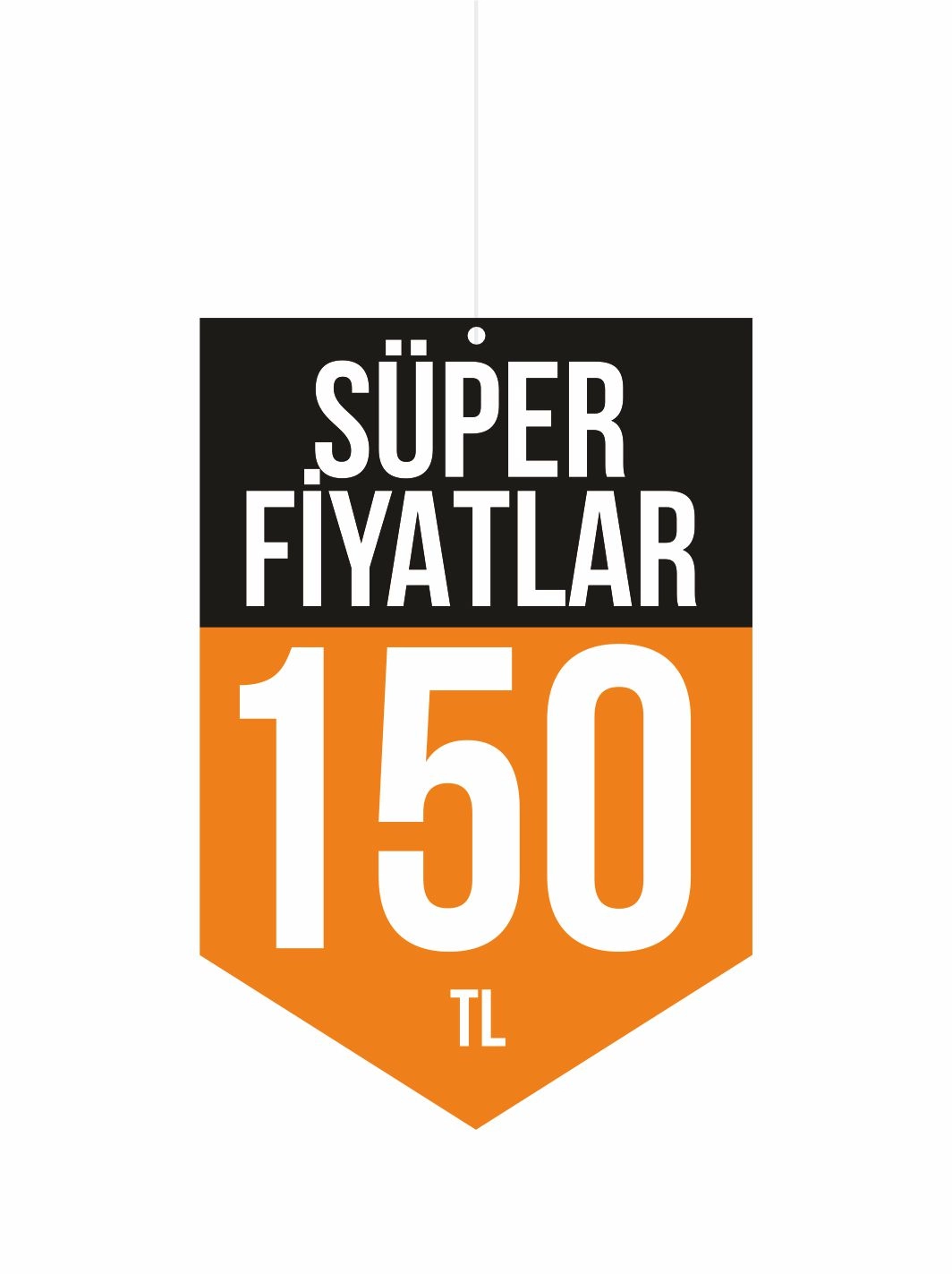 Süper Fiyatlar 150 TL Mağaza Dönkart Foreks Levha 30x20 cm | 3 mm PVC Foreks Tabela