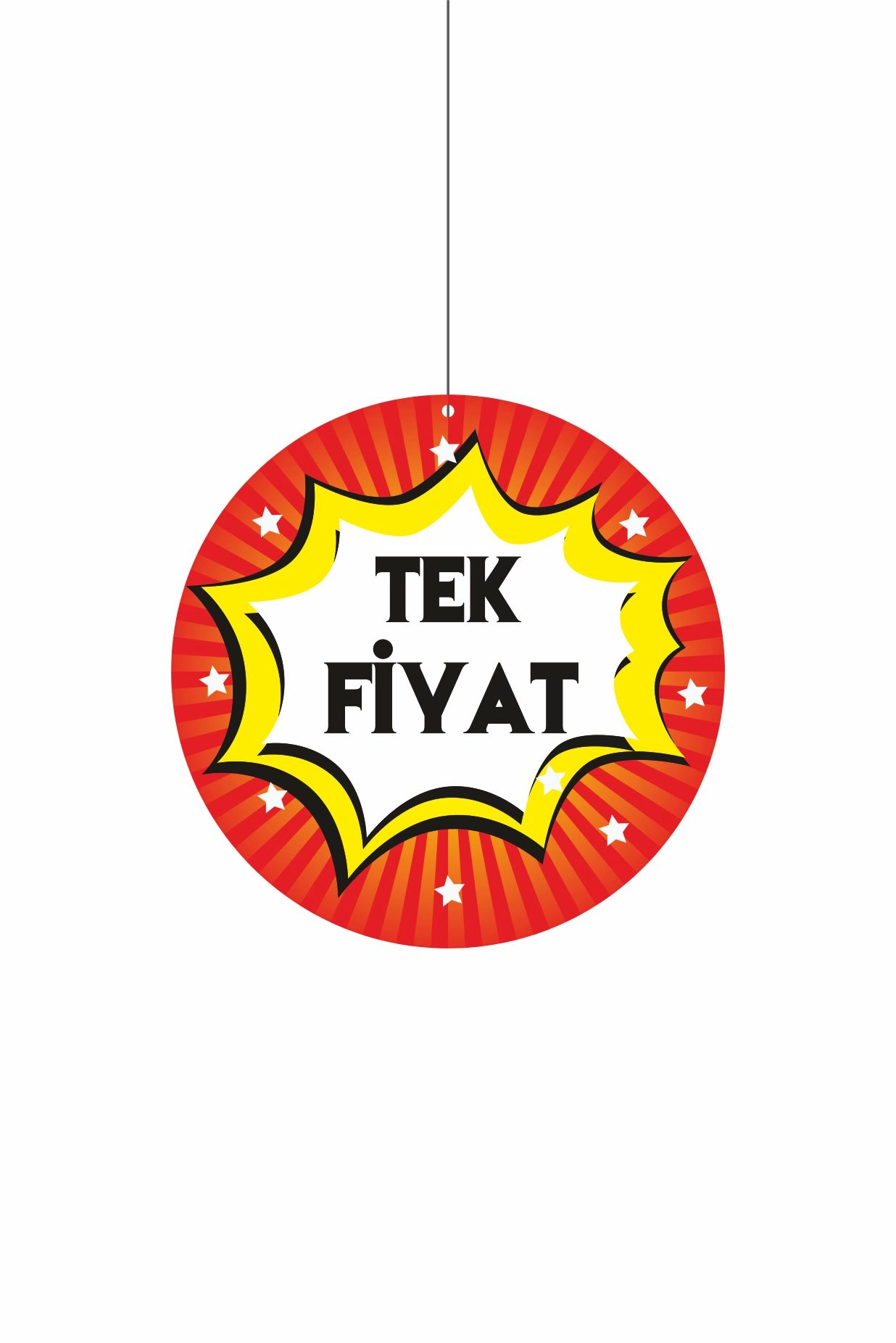 Tek Fiyat Yazılı Mağaza Dönkartı Çift Yön Baskılı