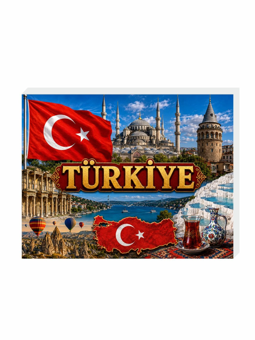 Türkiye Hatırası Buzdolabı Süsü Magnet | Türkiye Temalı Hediyelik Magnet