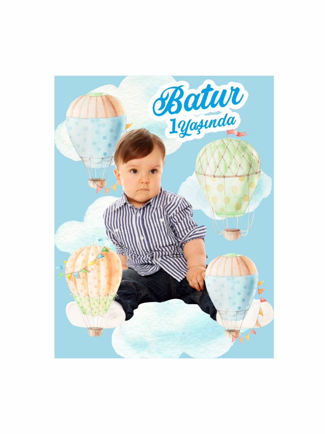 Uçan Balon Konsept Doğum Günü Magneti