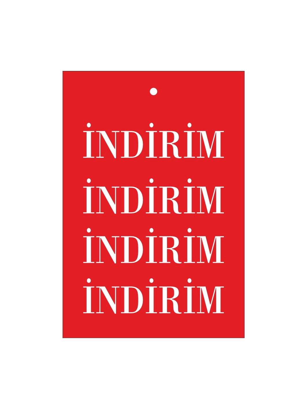 İndirim Yazılı Giyim Kıyafet Karton Etiket 7x5 cm (100 Adet Paket)