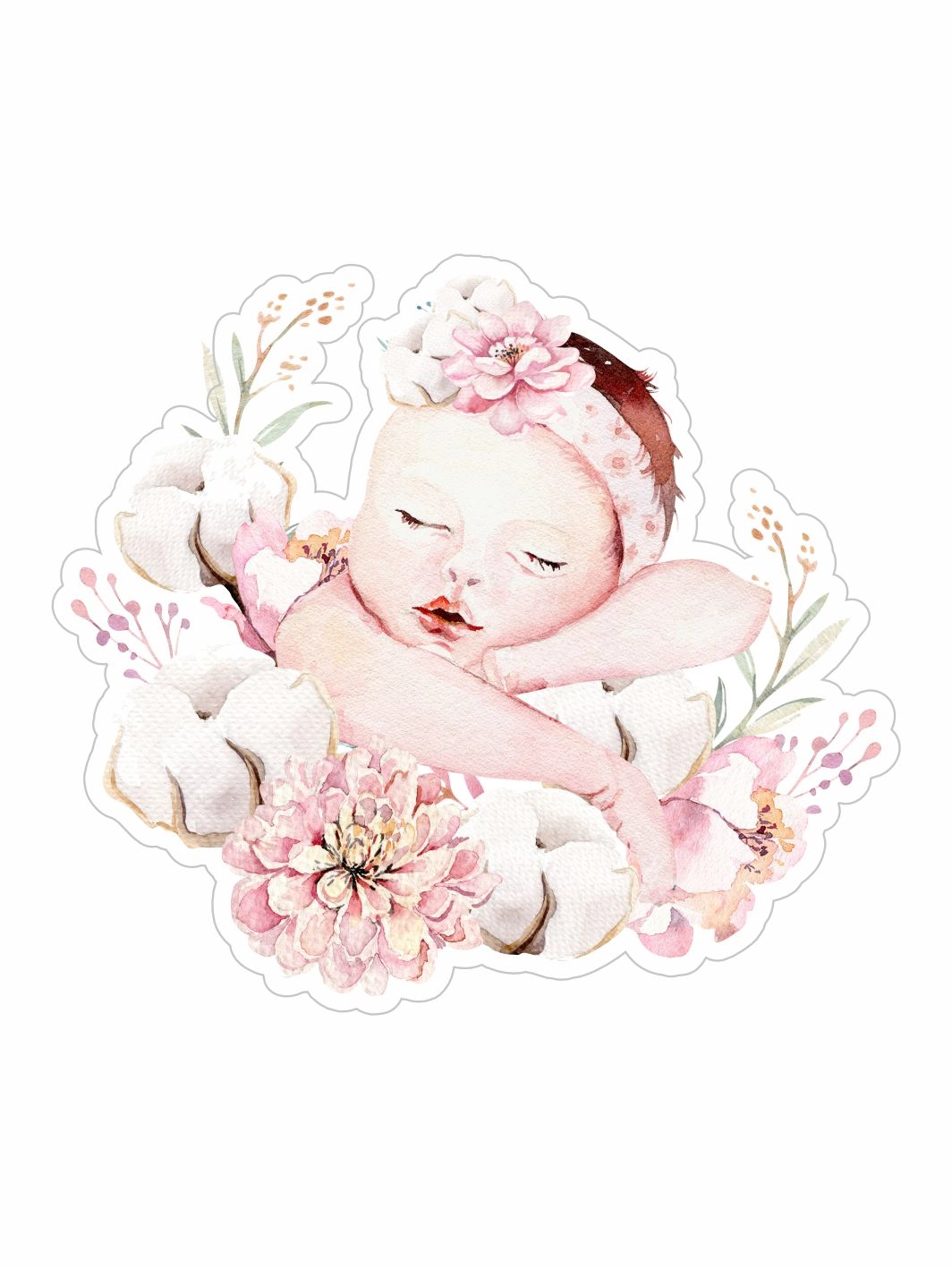 Uyuyan Kız Bebek Maket Karakter Panosu