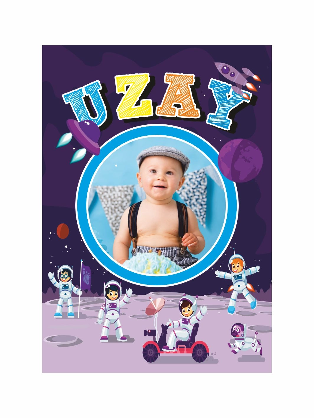 Uzay Astronot Tema Doğum Günü Ayaklı Pano