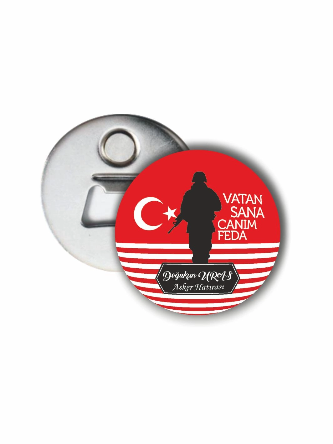 Vatan Sana Canım Feda Yazılı Asker Uğurlama Açacak Magnet