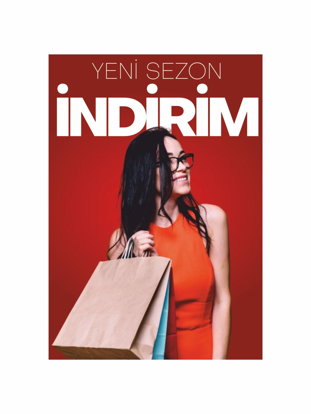 Yeni Sezon Mağaza Resimli Ayaklı Karşılama Panosu