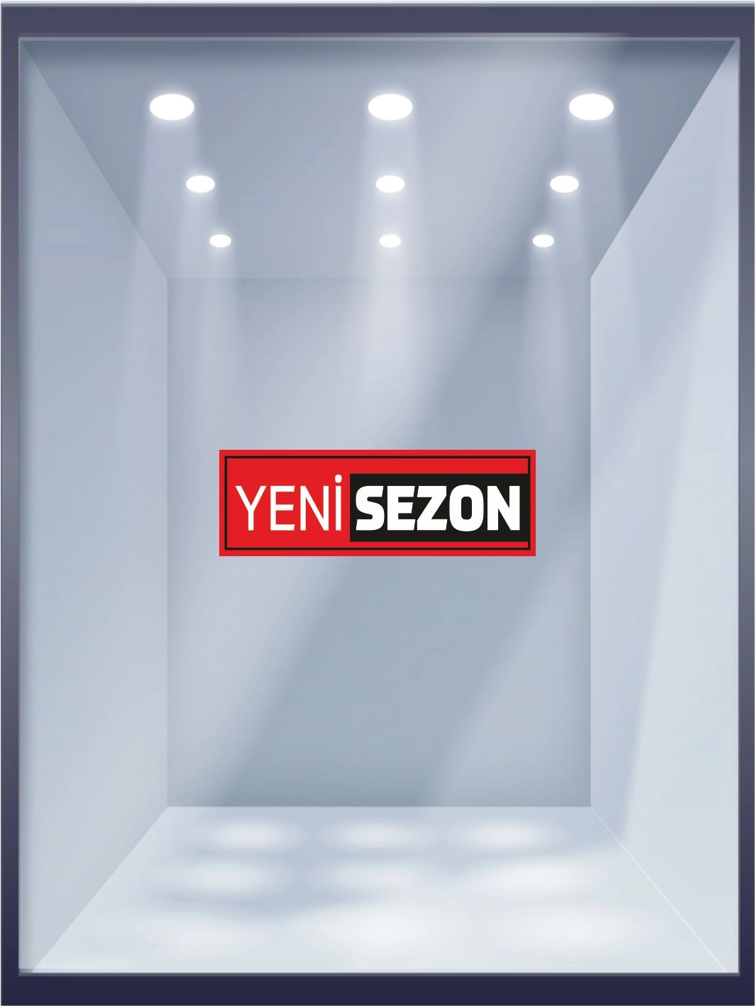 Yeni Sezon Mağaza Vitrin Folyo Baskısı Hazır Görsel