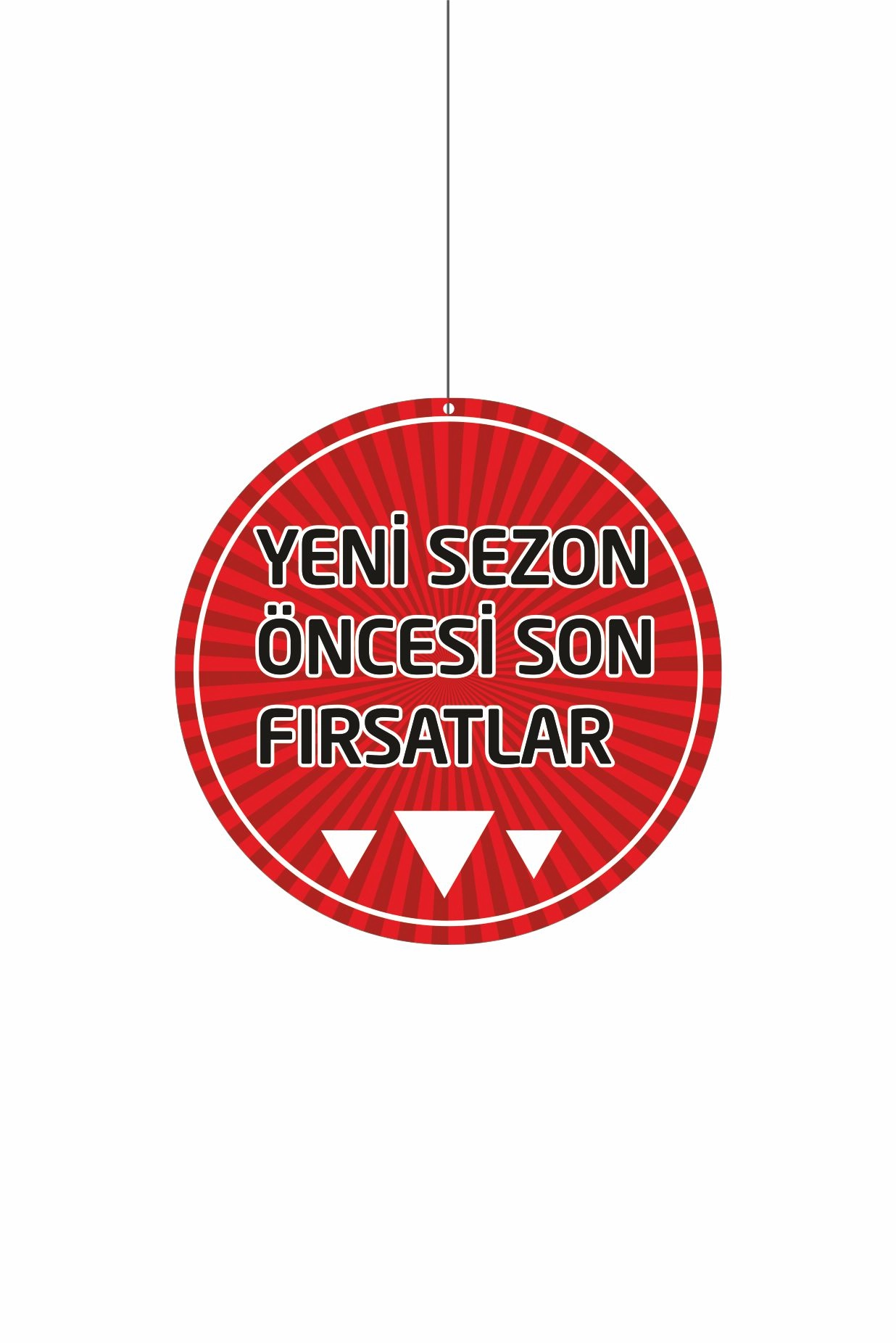 Yeni Sezon Öncesi Son Fırsatlar Mağaza Dönkartı – Tavan Askılı Kampanya Kartı