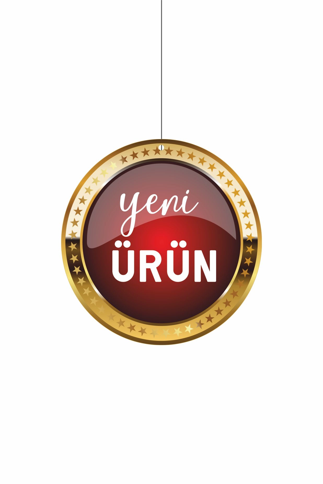 Yeni Ürün Yazılı Mağaza Dönkartı 30x30 Ebat