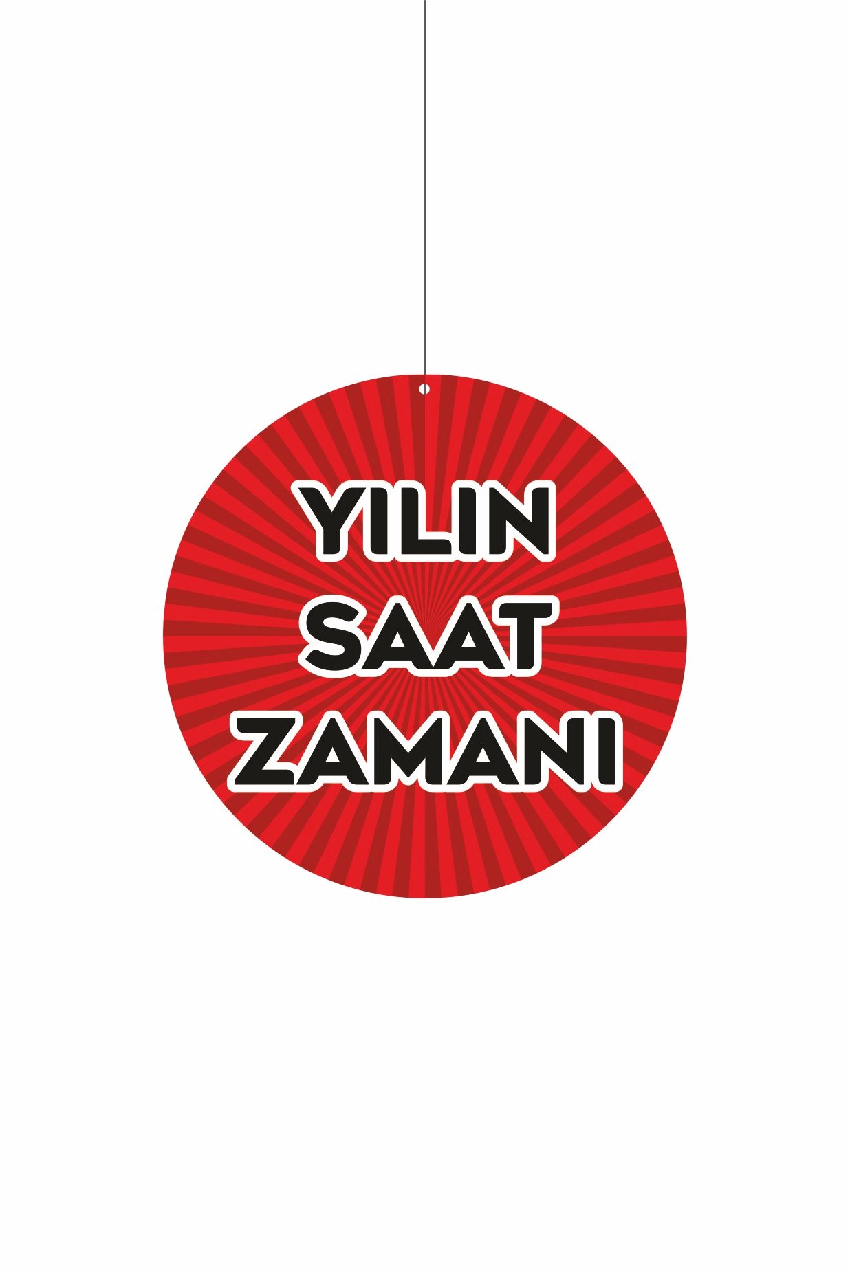 Yılın Saat Zamanı Mağaza Dönkartı Çift Yön Baskılı