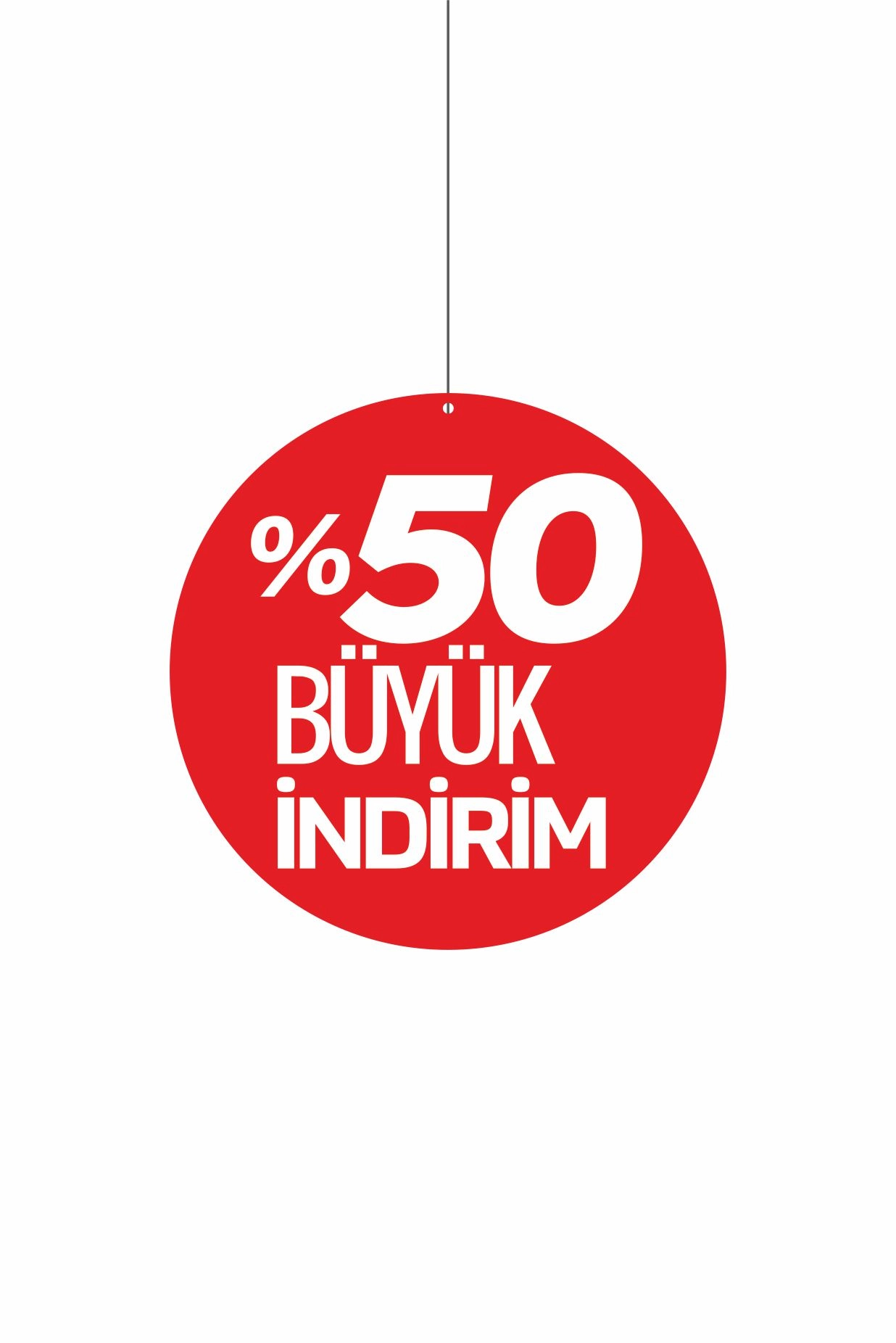 %50 Büyük İndirim Mağaza Dönkartı