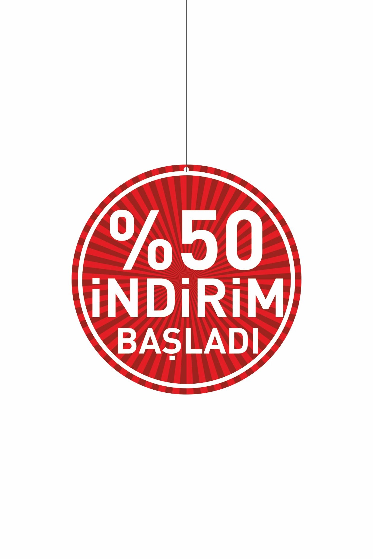 %50 İndirim Başladı Mağaza Dönkartı