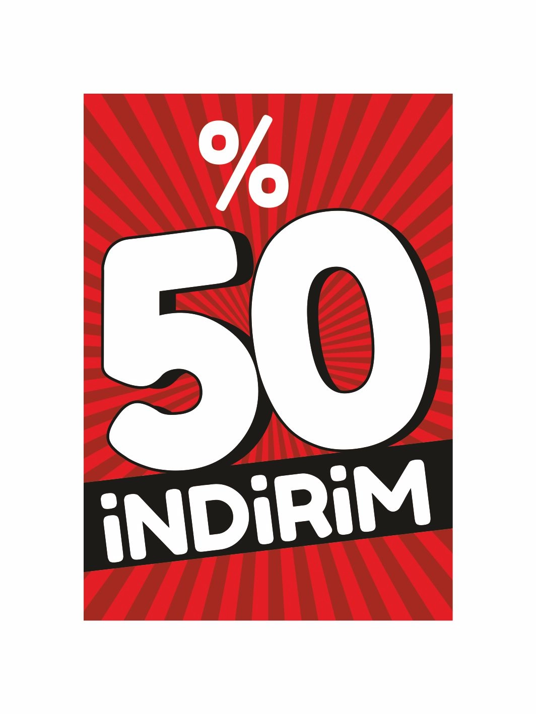 %50 İndirim Mağaza Ayaklı Karşılama Panosu