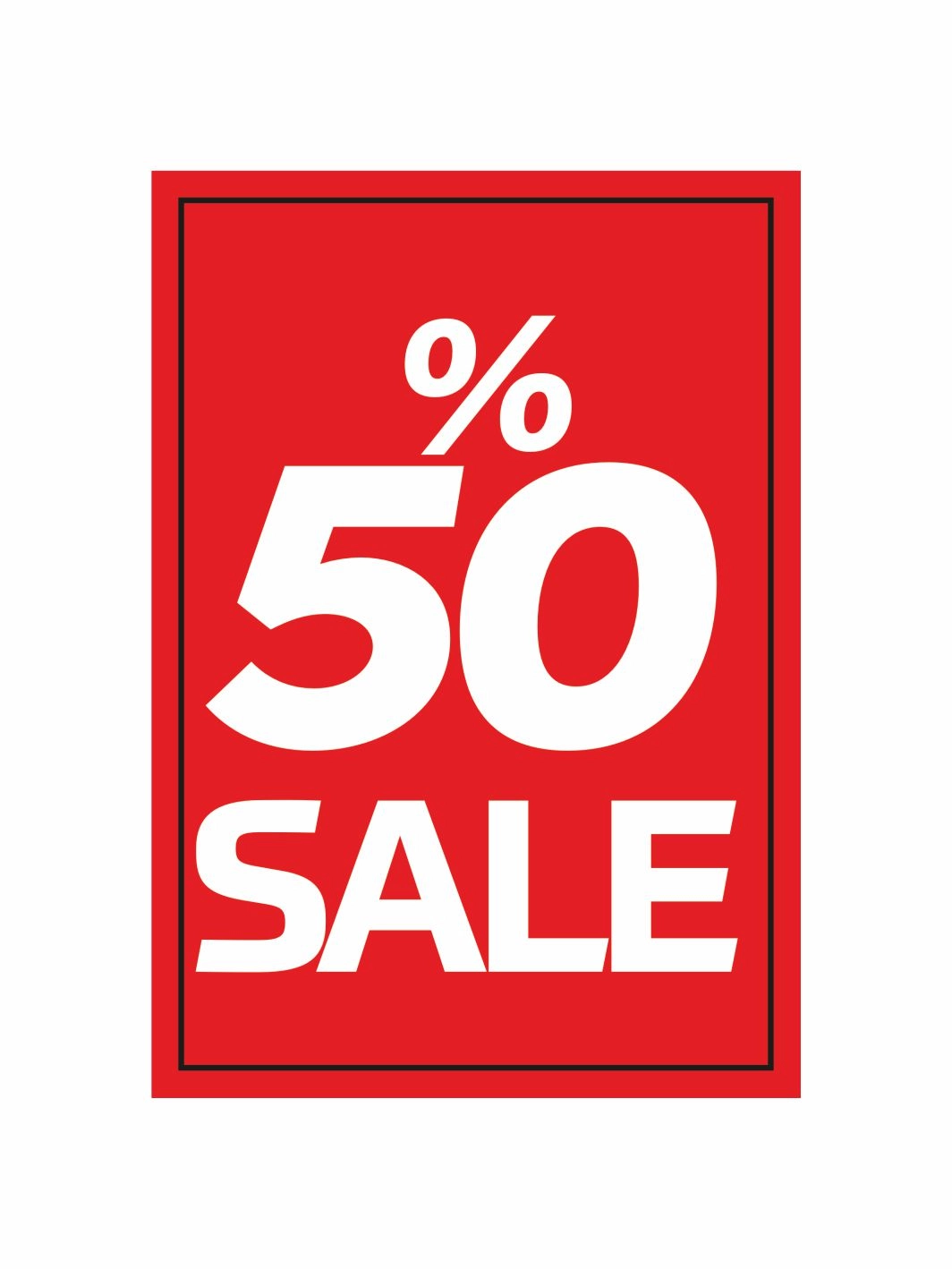 %50 Sale Mağaza Ayaklı Karşılama Panosu