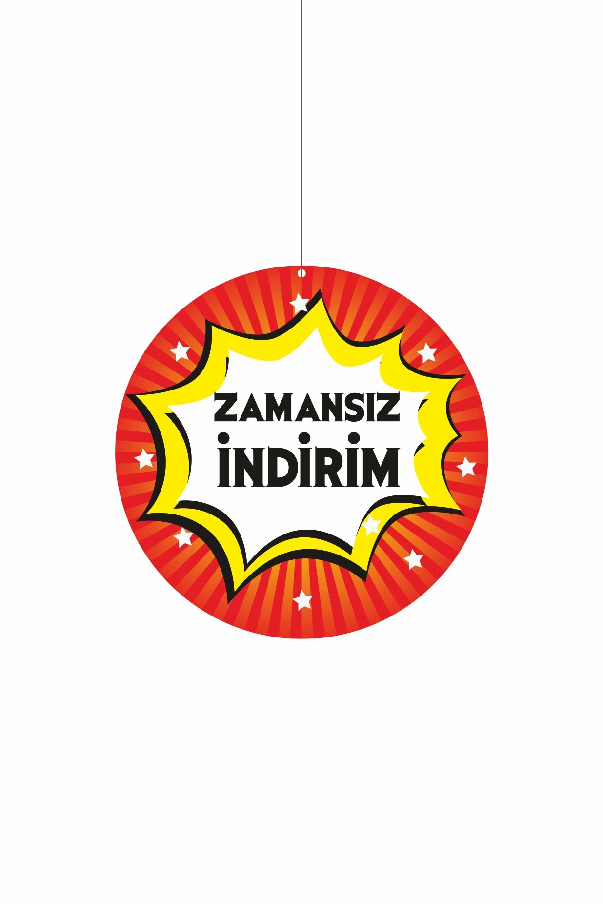 Zamansız İndirim Mağaza Dönkartı 30x30 Ebat