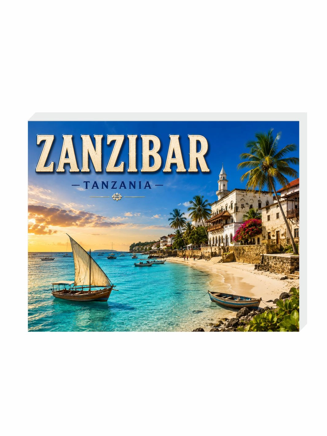 Zanzibar Magnet Buzdolabı Süsü | Dekoratif Seyahat Hatırası Magnet