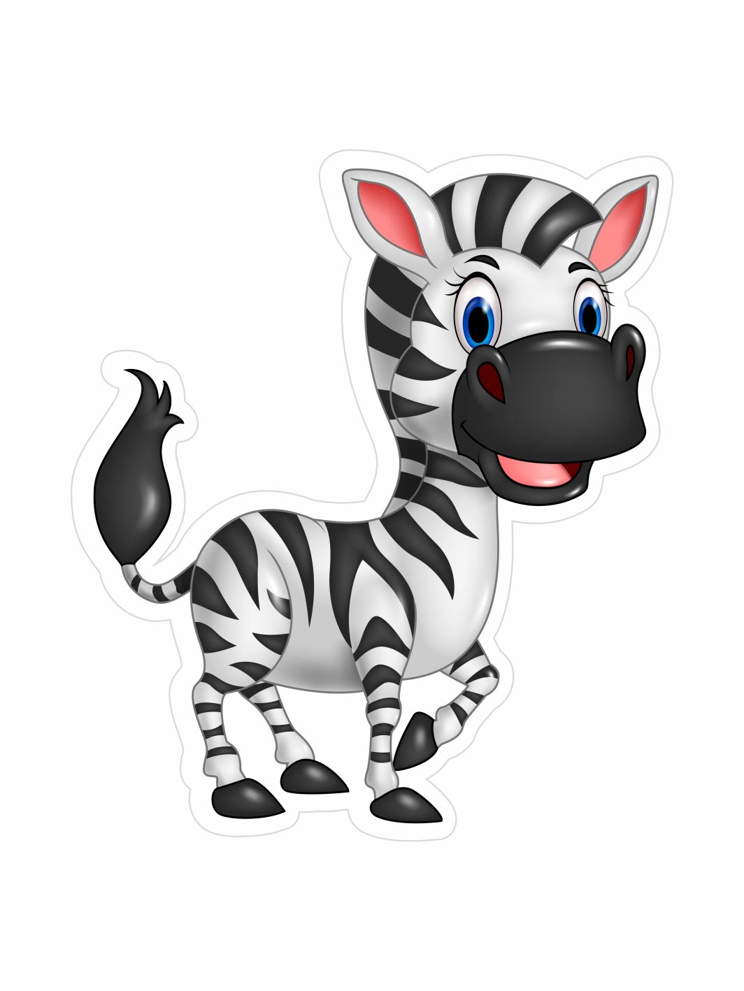 Zebra Temalı Doğum Günü Maket Pano