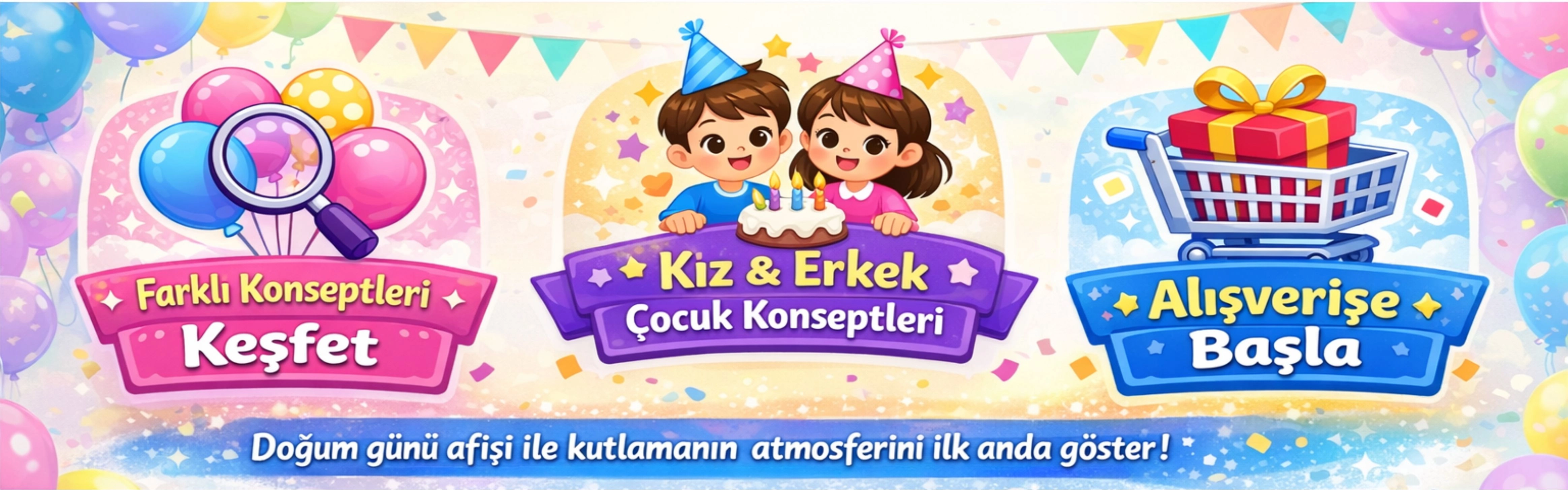 Doğum Günü Parti Afişleri